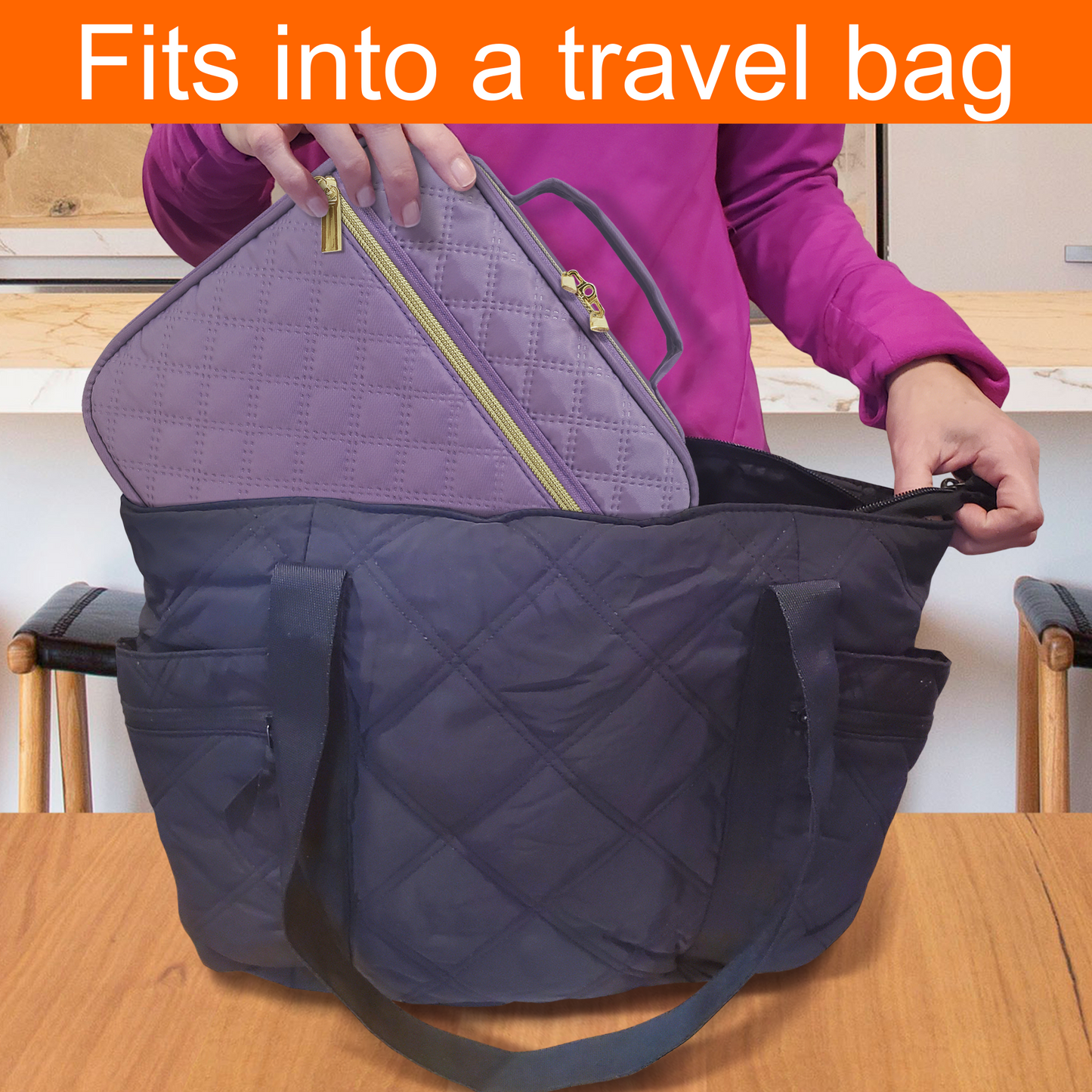 Medium Pill Bottle Organizer Bag - Ultrasonic Fabric
