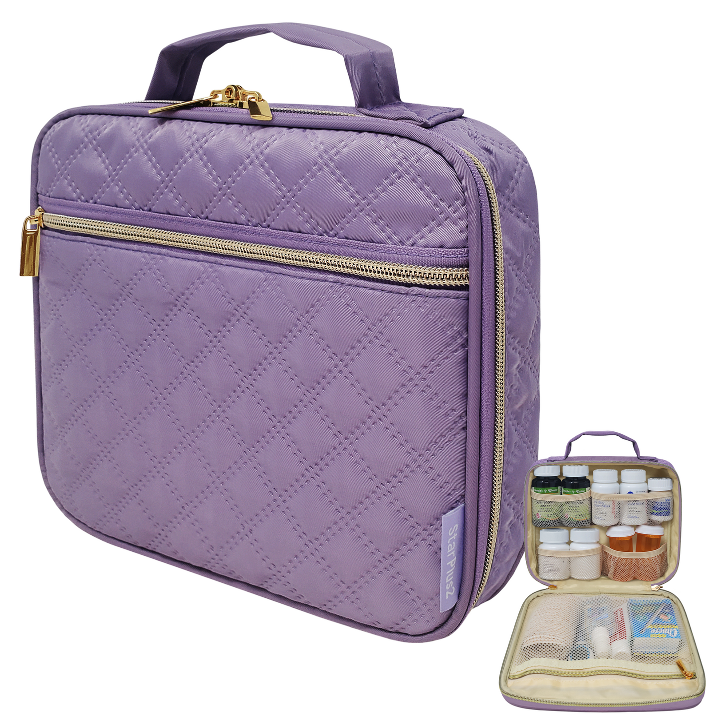 Medium Pill Bottle Organizer Bag - Ultrasonic Fabric