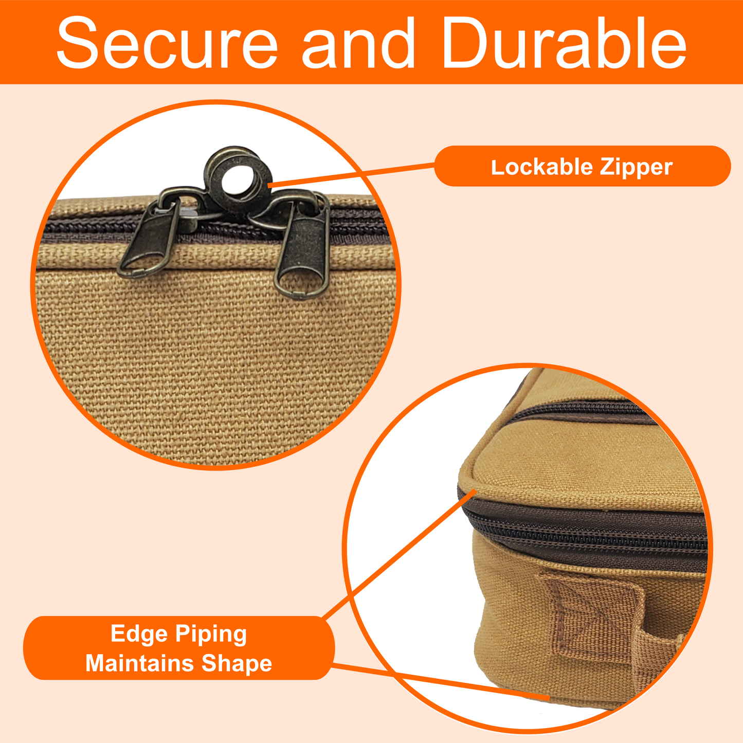 Medium Pill Bottle Organizer Bag - Canvas Fabric