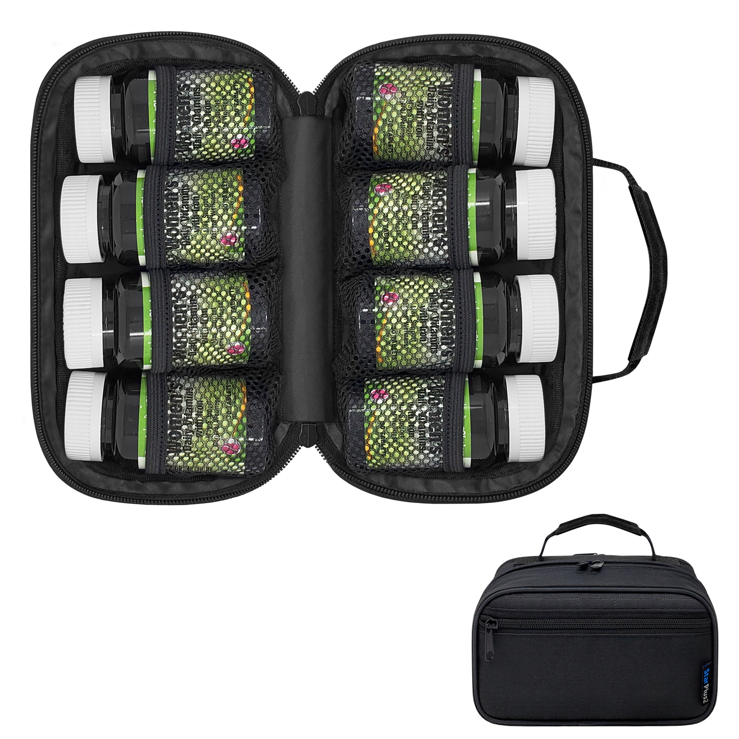 Small Pill Bottle Travel Organizer Bag