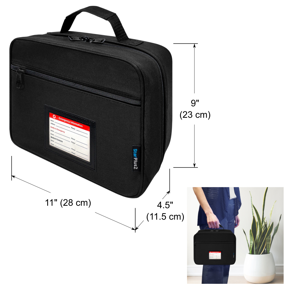 Large Original Pill Bottle Organizer Bag with Emergency Card Pocket