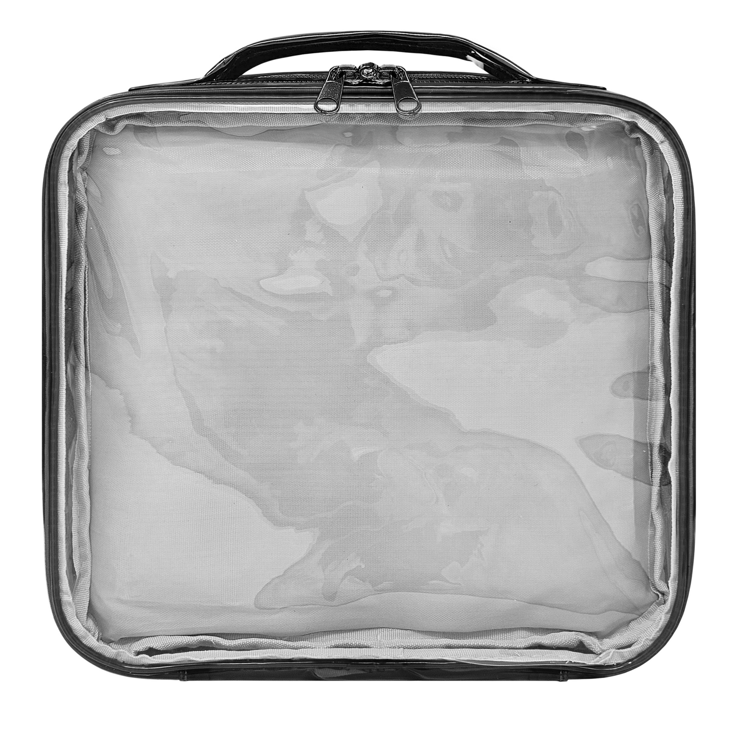 Medium 2-Compartment Clear PVC Pill Bottle Organizer Bag