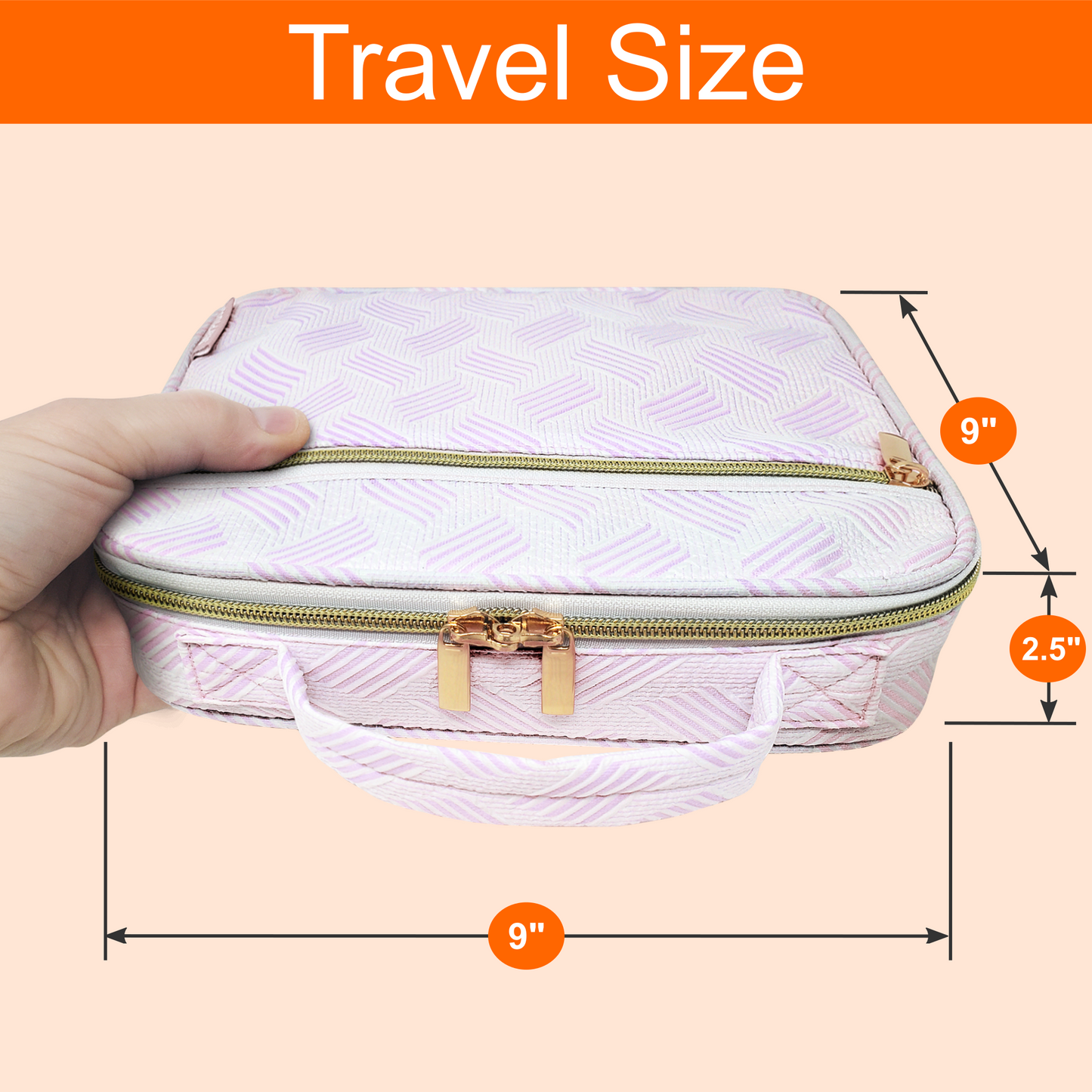 Medium Pill Bottle Organizer Bag - Jacquard Fabric