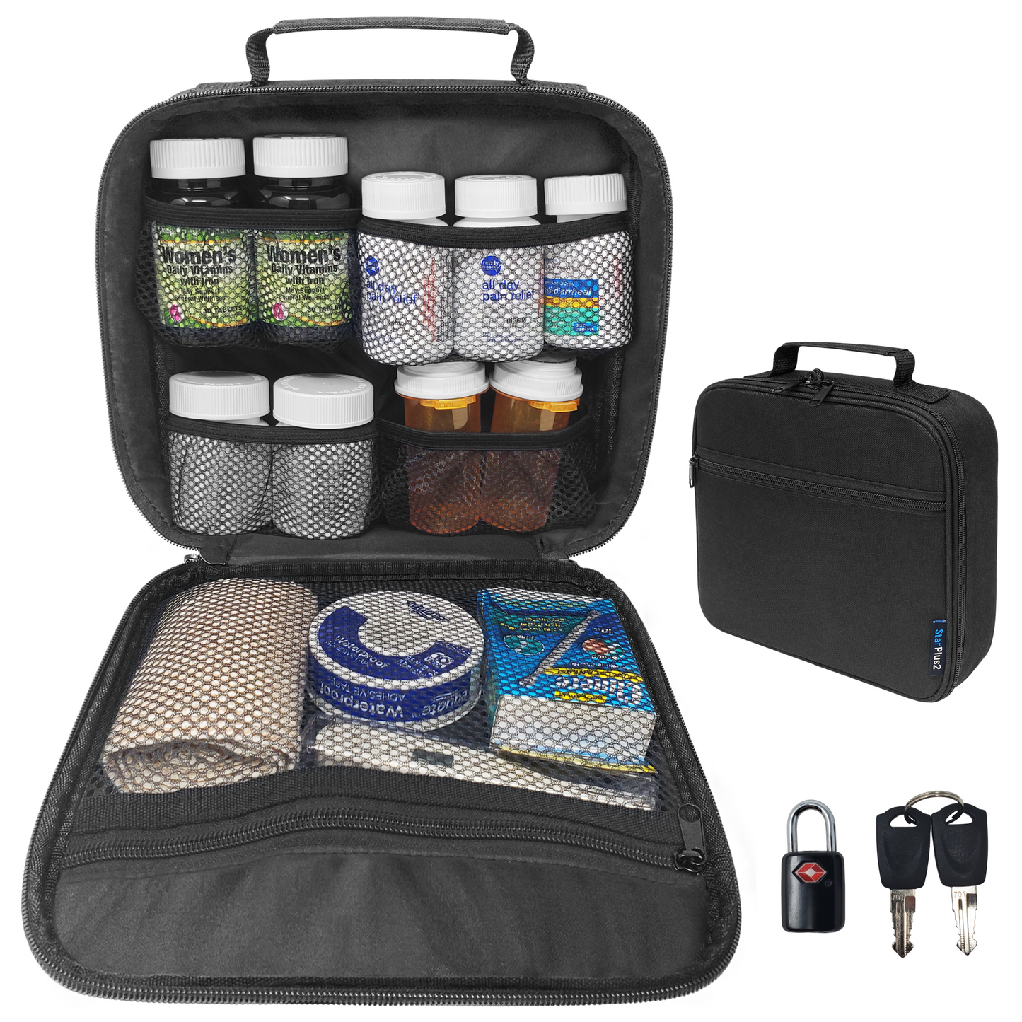 Medium Pill Bottle Organizer Bag