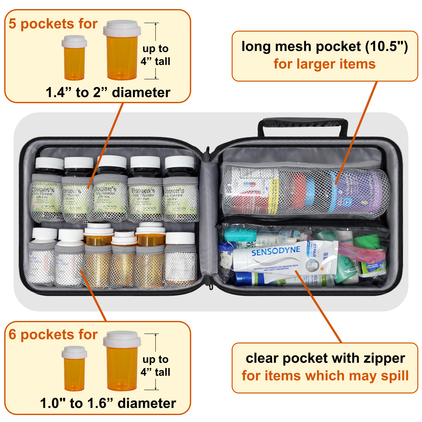Large Select Pill Bottle Bag