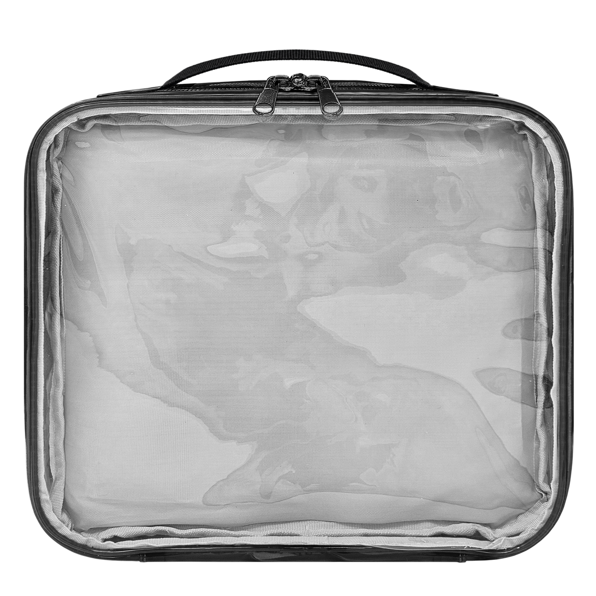Large 2-Compartment Clear TPU Pill Bottle Organizer Bag