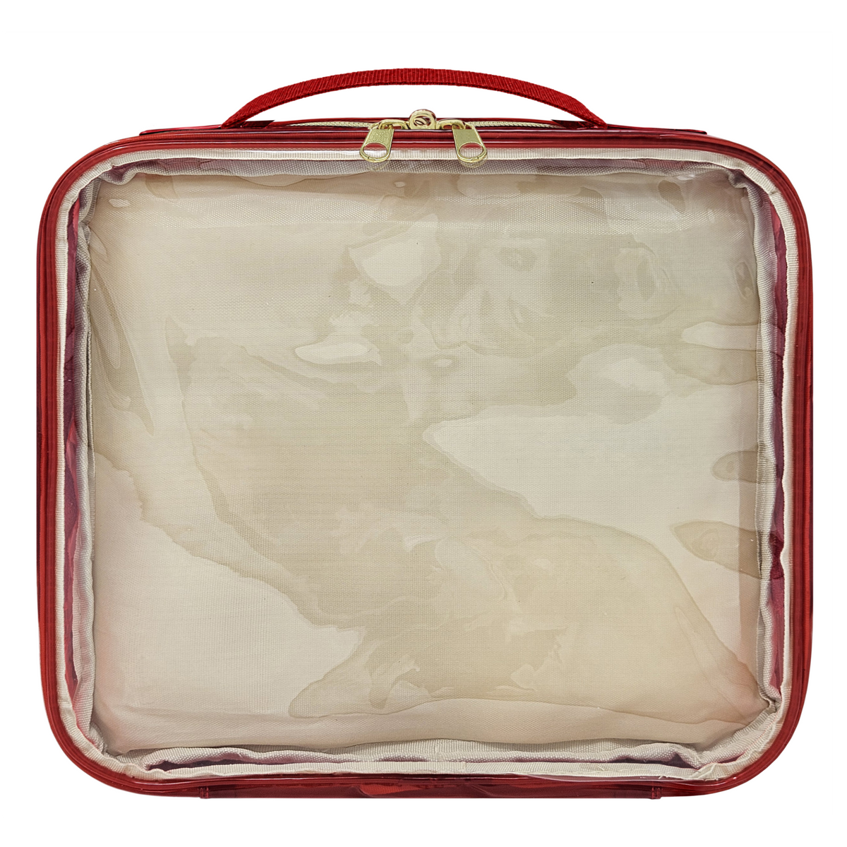 Large 2-Compartment Clear TPU Pill Bottle Organizer Bag