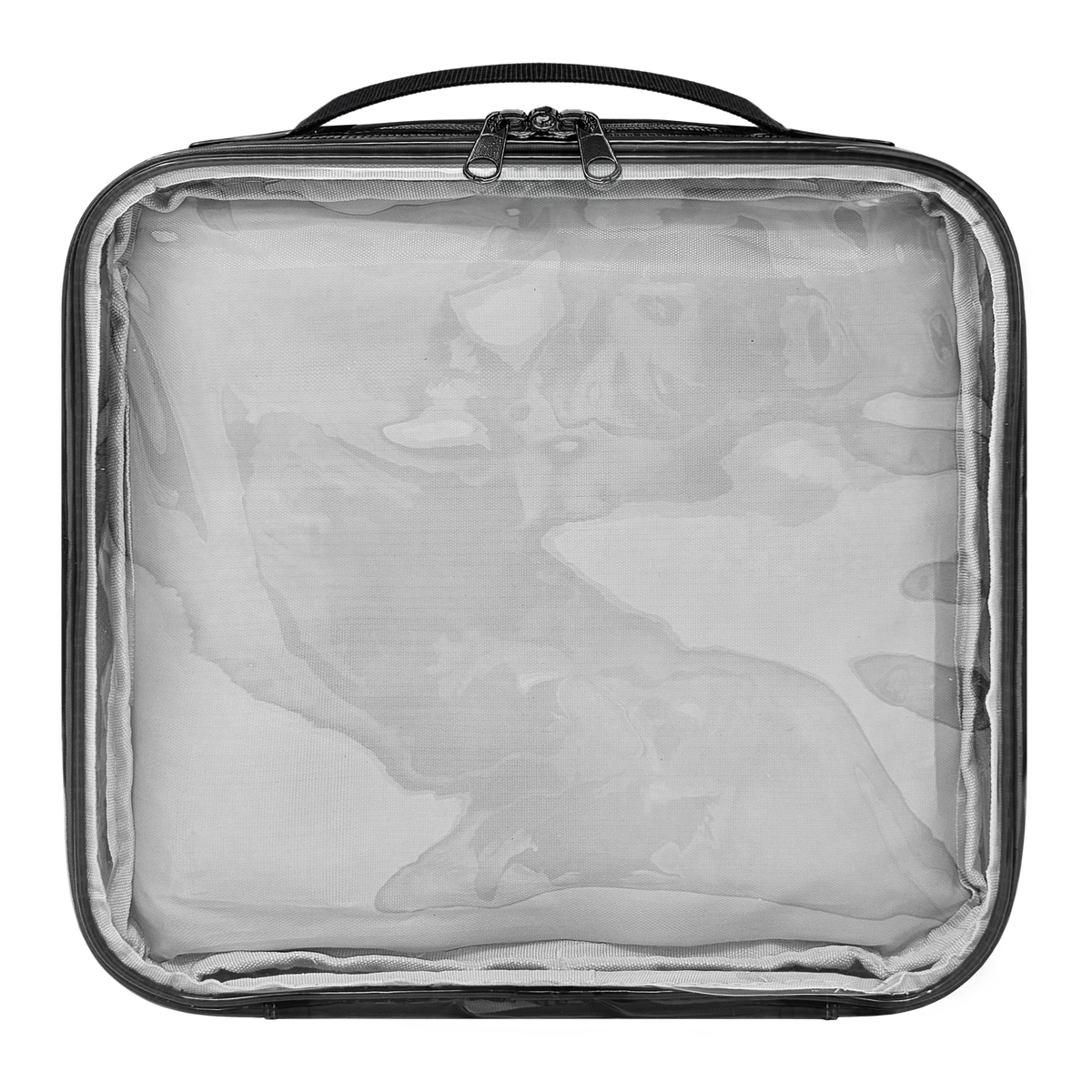 Medium 2-Compartment Clear TPU Pill Bottle Organizer Bag