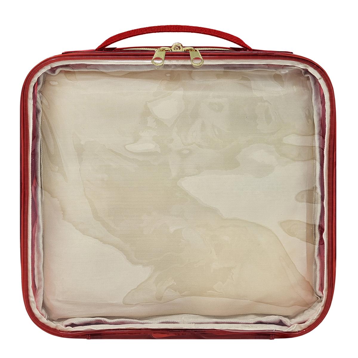 Medium 2-Compartment Clear TPU Pill Bottle Organizer Bag
