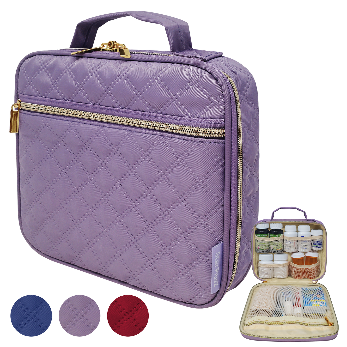 Medium Pill Bottle Organizer Bag - Ultrasonic Fabric