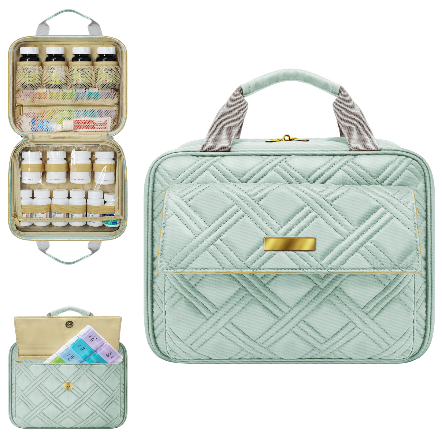 Large Quilted Med/Toiletry Bag