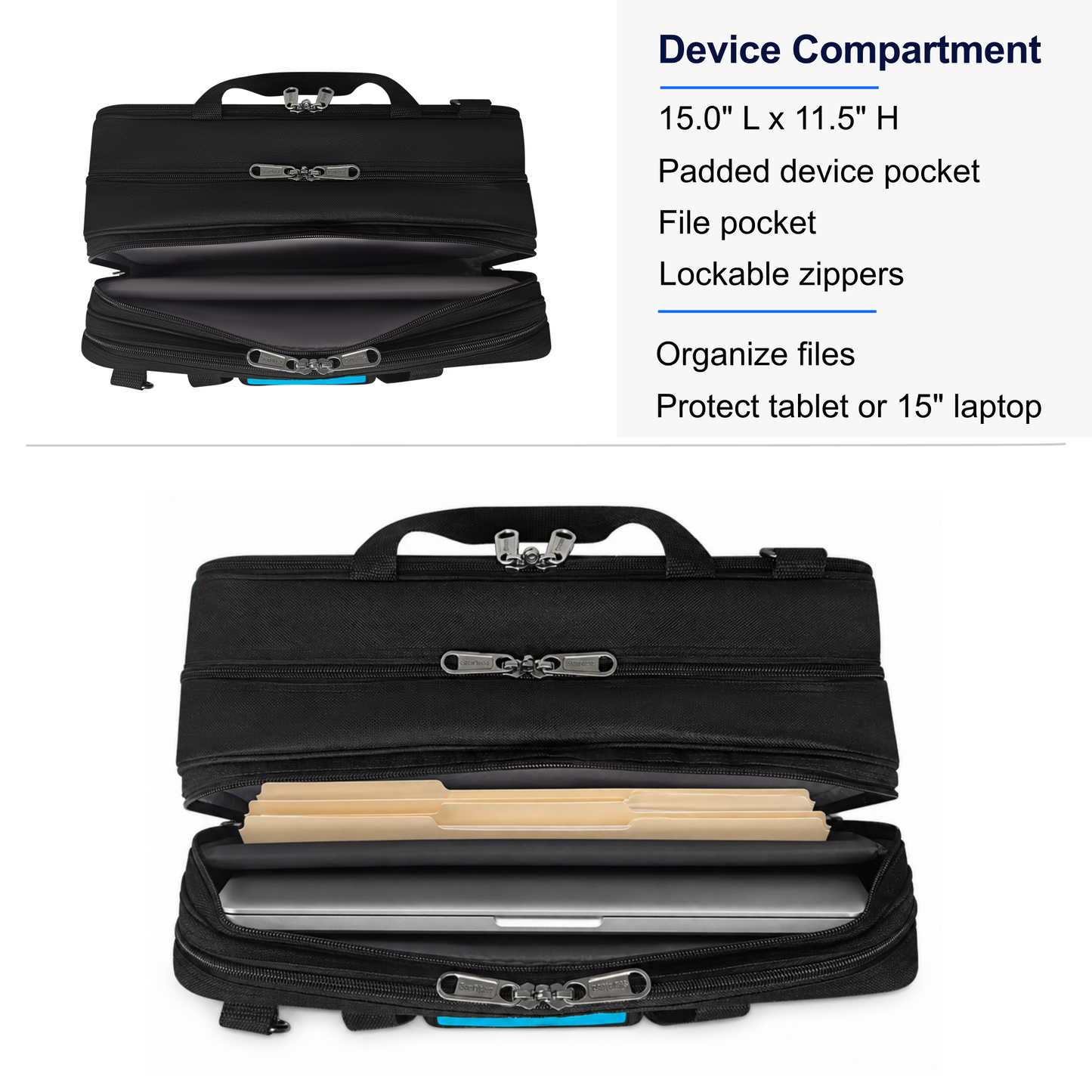 Large Professional Nurse Shoulder Bag, 4 Compartments, Comfort Features