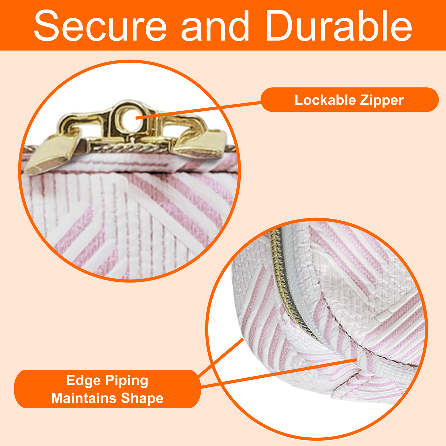 Medium Pill Bottle Organizer Bag - Jacquard Fabric