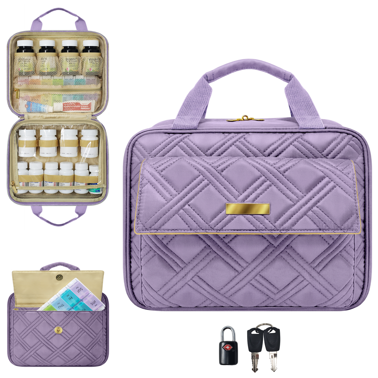 Large Quilted Med/Toiletry Bag