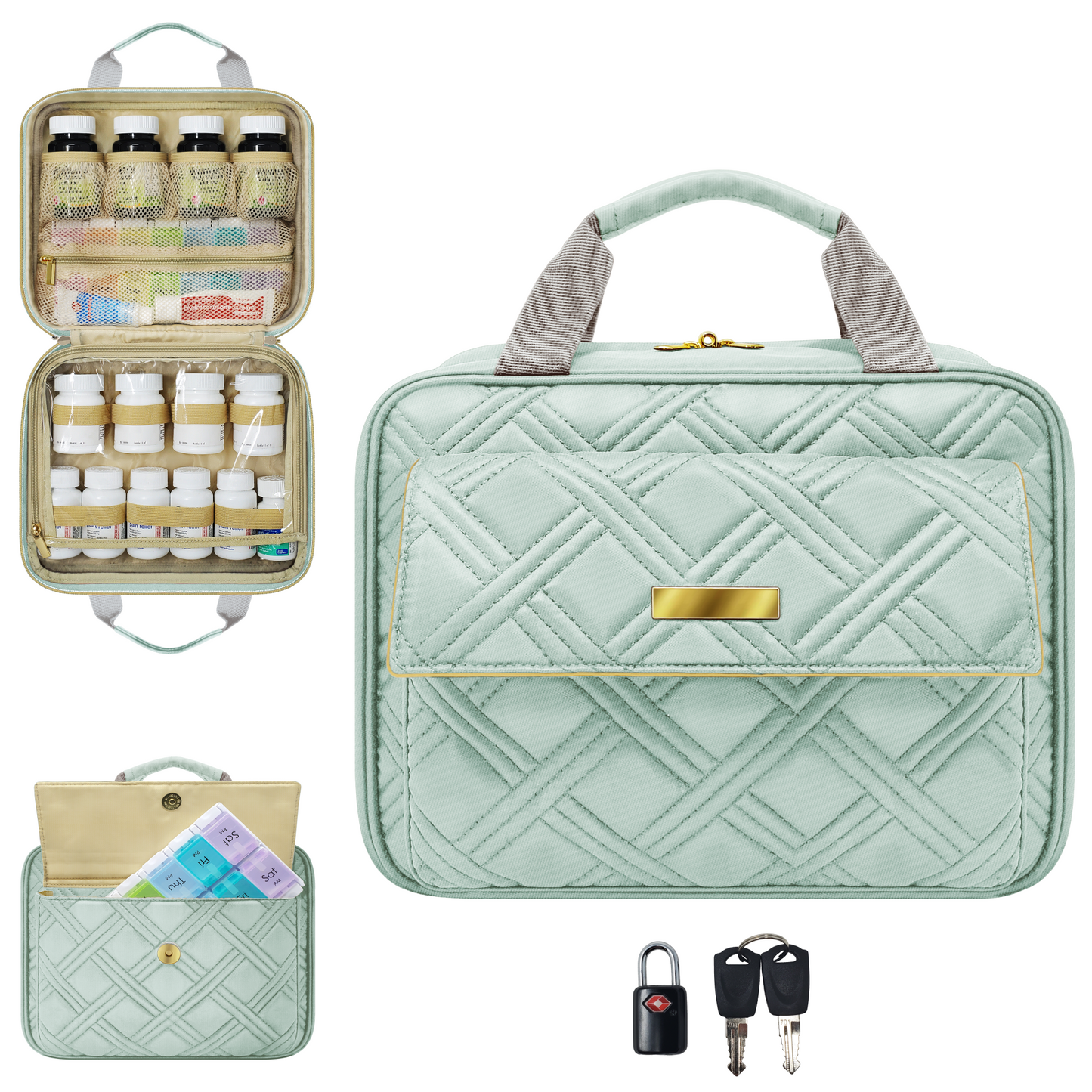 Large Quilted Med/Toiletry Bag